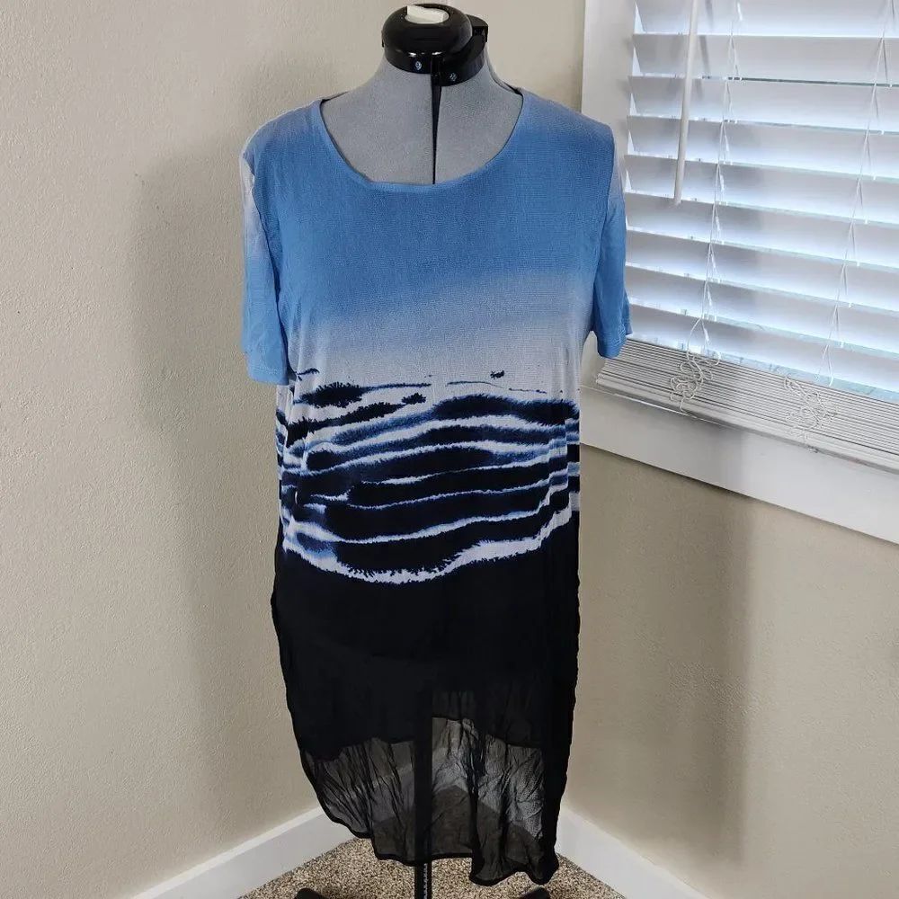 Alfani Dress Ombre Blue Size XXL NWT
